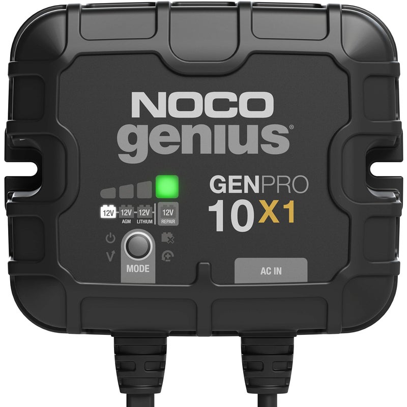 NOCO Genius GENPRO10X1: 1-Bank, 10A Onboard Battery Charger - 10A Per Bank, 12V Waterproof Marine Charger with Overcharge Protection & Temperature Compensation â€“ for Lead-Acid & Lithium Batteries - Image 1